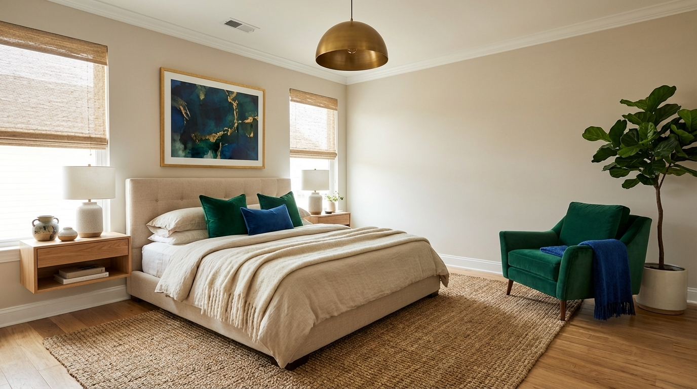 Warm Minimalist bedroom